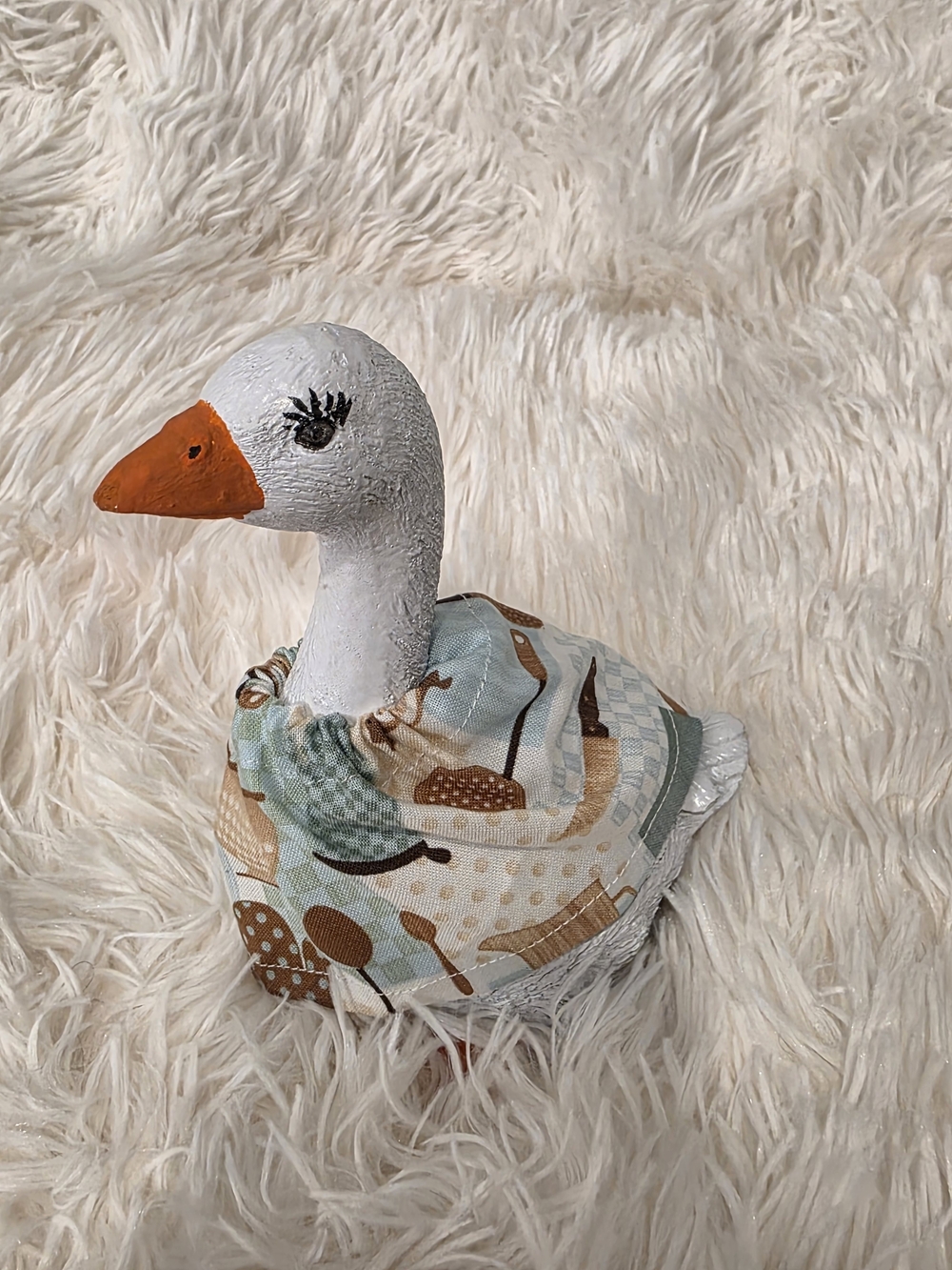 7" Desk Goose Handcrafted Kitchen Print Dress